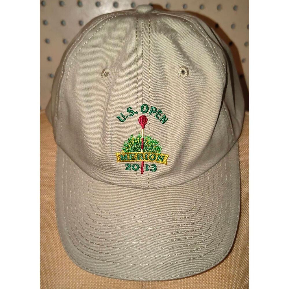 US Open Merion 2013 Ardmore PA USGA Member Khaki Golf Baseball Cap Hat One Size